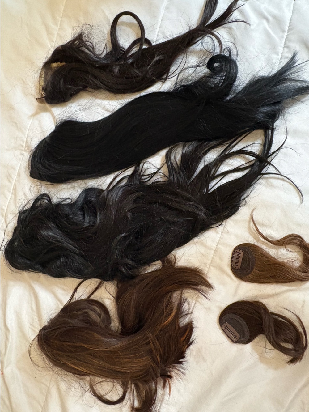 Black Clip-In Human Hair Extensions - Natural Black